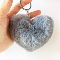Porte-clés en fourrure personnalisé pas cher TC Luxury, accessoires pour la Saint-Valentin, enfants, femmes, cadeaux promotionnels, jouets, porte-clés en peluche 3D en forme de cœur