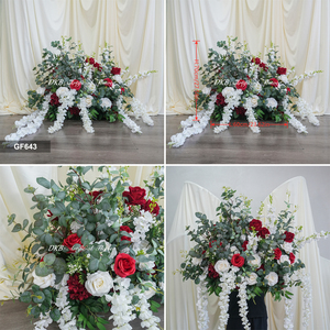 Décoration de mariage en promotion : Arrangements de roses blanches de 60 cm pour allée centrale, décoration de mariage, fleurs rouges pour allée centrale - Product Image 3