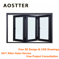 Ventanas Plegables de Aleación de Aluminio para Exteriores de Cocina de Estilo Moderno con Características Antirrobo e Insonorizadas, Soluciones de Diseño Gráfico