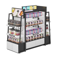Étagère de présentation double face personnalisée, îlot de maquillage, support cosmétique et étagère de maquillage pour magasin