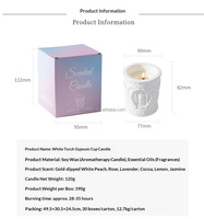 Großhandel Maßgefertigte Farbige Sojawachs 120g Weiße Gipsbecher Aromatherapie Duftkerzen für Luxus-Geschenke Einzigartig