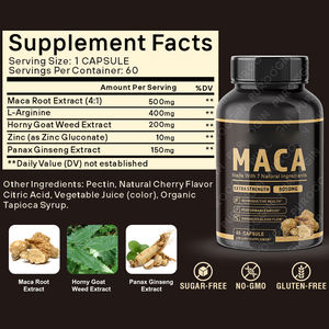 Kapsul Maca Ginseng Berkualitas Tinggi OEM, Pendukung Energi Pria, Kapsul Akar Maca Organik, Penguat Energi, Pil Maca Kuat - Product Image 5