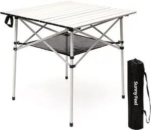 US Warehouse Hot Sale Tragbarer Aluminium Leichter kompakter klappbarer Camping-Tisch mit Trage tasche