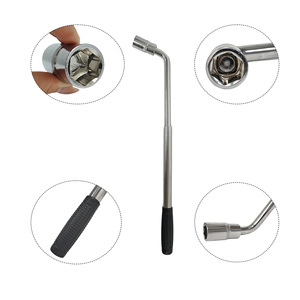 Llave de Ruedas Extensible en Forma de L con 4 Enchufes de 17, 19, 21 y 23 mm, Herramienta de Reparación-001 - Product Image 3