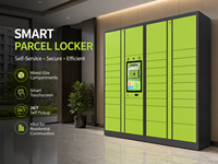 Casillero Inteligente para Paquetes, Gabinete de Entrega Autoservicio, Almacenamiento Electrónico de Paquetes con Pantalla Táctil para Apartamentos, Oficinas y Edificios