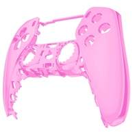 Coque pour manette PS5 - Faceplate rose chromée électrolytique, brillance de haute qualité