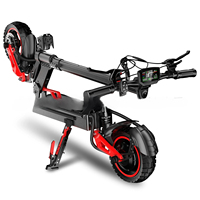 Trottinette électrique pliable à deux roues rechargeable avec batterie au lithium et cadre en alliage d'aluminium, étanche pour les voyages en extérieur
