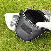 Housse de putter de golf en cuir PU écologique de haute qualité avec logo personnalisé en patch de cuir et fermeture