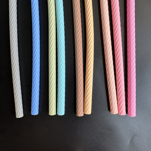 Factory Silicone <b>Straws</b> Reusable Food Grade Reusable Washable <b>Straw</b> Thread Straight Bend Drinking Silicone <b>Drink</b> <b>Straws</b> - Product Image 5