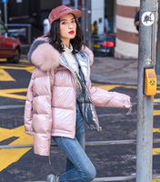 Vestes courtes matelassées sur mesure pour femmes, directement de l'usine, avec un magnifique col en fourrure de renard, rembourrage en coton, fermeture éclair, vêtements d'hiver élégants