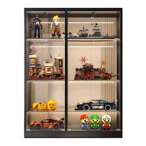 ביתי סלון קישוט זכוכית ארון בית זכוכית פינת תצוגת ארון אלומיניום מסגרת זכוכית חלון תצוגה - Product Image 6