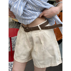 Pantalones Cortos de Algodón 100% Transpirables, Corte Regular, Cintura Alta, Rectos, Naturales, con Botones MISOUL y Bolsillos, MOQ Bajo, Fábrica en Vietnam, Calidad Premium - Product Image 6