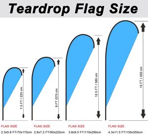 Tùy Chỉnh Teardrop Biểu Ngữ Cửa Hàng Kinh Doanh Dấu Hiệu Cá Nhân 2.6X7.2 Ft Khuyến Mại Lông Cờ Cực Kit - Product Image 4
