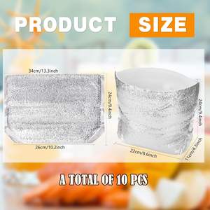 Bolsa Térmica Aislante de Aluminio Desechable Personalizada para Comida para Llevar, Bolsa Térmica Aislante para Entrega de Alimentos - Product Image 2