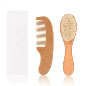 Wool Brush Set Baby Bath Shampoo Brush Small Comb Cleaning And Care Tools Soft Brush