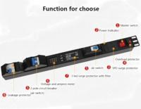 Neuf prises Schuko dans une unité de rack 19 pouces 1U PDU 16A 250V Type F allemand DIN 49440 Panneau de sortie pour armoire de rack