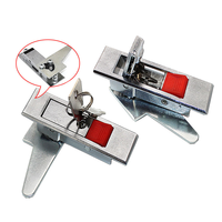 Loquet de panneau à compression en alliage de zinc pour armoire industrielle avec bouton à ressort rouge et blanc