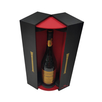 Vente en gros d'emballage magnétique de bouteille de vin avec logo imprimé EVA Insert personnalisé de luxe en papier de carton en verre boîte-cadeau de vin