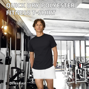 Camiseta Deportiva de Poliéster 180G para Hombre, Secado Rápido, para Correr, Entrenamiento, Gimnasio, Venta al Por Mayor de Fábrica - Product Image 2