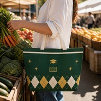 Sac réutilisable non tissé en PP laminé, imperméable, avec poignées renforcées pour les courses, les supermarchés et la vente en gros