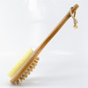 Spazzola <span class=keywords><strong>da</strong></span> Bagno di Alta Qualità a Doppio Lato con Setole Morbide in PBT e Setole di Cinghiale per Esfoliazione e <span class=keywords><strong>Massaggio</strong></span> a Secco, Spugne Scrub per il Corpo - Product Image 4