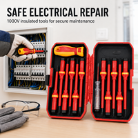 Kit d'outils isolants 13 pièces, tournevis à embout magnétique, lames interchangeables, 1000V, manuel, pour réparation domestique, étui rigide, OEM
