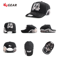 Casquettes Snapback 5 Panneaux en Coton de Haute Qualité Personnalisées 4UGEAR, Broderie, Vente en Gros, Logo, Casquettes de Baseball pour Hommes, Casquettes de Sport, Gorras