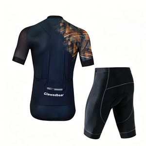 All Over Printed Summer Cycling Suit Unisex Sweat Proof Full Zip Jersey Shock Absorb <b>Pad</b> Shorts Race & City Commute Set - Product Image 2