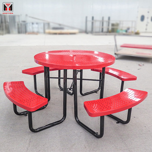 Bộ bàn ghế ngoài trời bằng kim loại mở rộng, bàn dã ngoại thương mại, bàn ghế nhà hàng bằng thép kim loại - Product Image 2