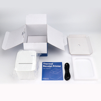 Impresora Térmica Portátil, Impresora de Recibos Térmica de 80 mm y 58 mm, Impresora Térmica para Tiendas Minoristas, Bares, Comedores, Puestos de Comida Callejera