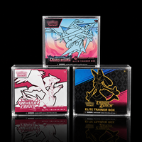 Boîte de présentation en acrylique pour Elite Trainer Box (ETB) avec couvercle magnétique et protection UV pour objets de collection TCG