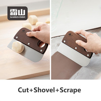 Outil de découpe de pâtisserie SHIMOYAMA, couteau chinois pour Mantou et Dim Sum, avec acier inoxydable 430 et manche en bois de cerisier