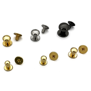 Rivets bouton en acier, aluminium, cuivre, finition zinguée, taille M2-M7 pour chaussures, sacs et accessoires en cuir - Product Image 2