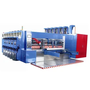 Full Automatic Carton Box Making Machine 4 Colors Flexo Corrugated Automatic Printing Slotting And Die Cutting Machine