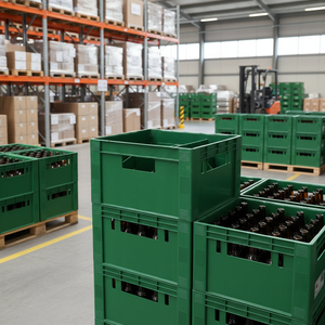 Etap KS 310 Industrial Plastic <b>Crate</b> Stackable Solid <b>Box</b> Beer Bottle Case Virgin Material for 20 Bottles Turkey - Product Image 3