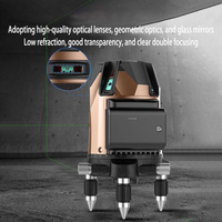 Niveau laser rotatif multifonctionnel KHC haute précision 3 lignes, auto-nivelant, batterie lithium-ion verte, garantie 1 an, longueur d'onde 650 nm