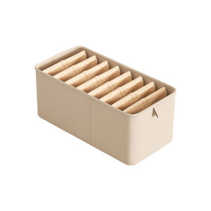 Clothing Organizer <b>Storage</b> <b>Box</b> Rectangle Foldable With Compartments For Wardrobe Drawer Type Solid Color - Product Image 5