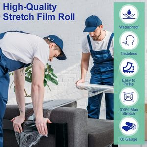Rollo <span class=keywords><strong>de</strong></span> Plástico Transparente para Envolver, Resistente a la Humedad, Película Estirable <span class=keywords><strong>de</strong></span> PE, Suministro <span class=keywords><strong>de</strong></span> Fábrica - Product Image 2