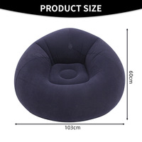 Fauteuil gonflable paresseux en PVC floqué, pliable et portable, pour une personne, respectueux de l'environnement, fourni par le fabricant