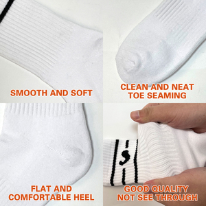 Chaussettes de sport personnalisées avec logo brodé soi-même, chaussettes de basket-ball athlétique pour hommes, vente en gros de conception OEM - Product Image 3