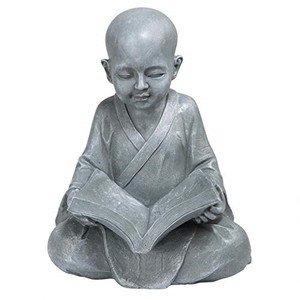 Polyresin/resina <span class=keywords><strong>statua</strong></span> di <span class=keywords><strong>buddha</strong></span> <span class=keywords><strong>Del</strong></span> Bambino <span class=keywords><strong>Buddha</strong></span> Studiare I Cinque Precetti Asiatico Arredamento Da Giardino <span class=keywords><strong>Statua</strong></span>, 12 Pollici, Greystone - Product Image 3