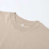 G/m² hochwertiges, übergroßes, schweres T-Shirt für Männer Kurzarm-T-Shirt Baumwolle Einfarbiger Trend Freizeit-Streetwear Groß