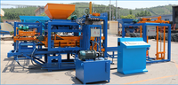 Machine à blocs de ciment pour interlock béton creux entièrement automatique QT4-15, fabrication de briques, travaux en ligne à domicile
