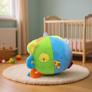 Palla Nanna Pelota de sonajero colorida de 16 cm, juguete de peluche suave para bebé - Product Image 3