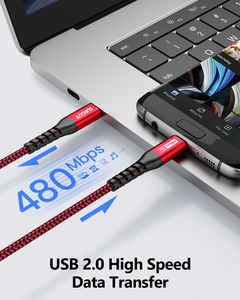 SUNGUY High-Speed 18W Nylon Braided <b>USB</b> C Fast Charging <b>Cable</b> <b>USB</b> Data <b>Cable</b> chargeur de téléphoner for Phone Laptop - Product Image 2