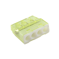 500 connecteurs de fils transparents à enfoncement rapide 24A 450V, bornes de raccordement sans outil pour kits de câblage de boîtes de jonction d'éclairage LED
