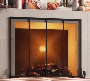 Garde-étincelle à panneau plat en métal forgé couverture de porte maille Fire Place clôture de sécurité Safe Spark Guard protecteur écran de <span class=keywords><strong>cheminée</strong></span> - Product Image 4