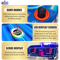 Table de hockey sur air à monnayeur Hockey Stars, machine de jeu d'arcade, jeu de hockey sur air à 2 joueurs avec distribution de tickets pour centre de jeux