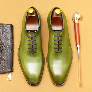 Chaussures habillées pour hommes en cuir pleine fleur, doublure en cuir de vache véritable, chaussures Oxford formelles de style britannique, chaussures de mariage pour le marié - Product Image 5