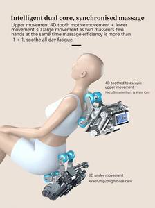 Luxus-Massagesessel Ganzkörper Bluetooth Druckpunkt-Fingerdruck 4D Schwerelosigkeit <span class=keywords><strong>Dual</strong></span>-Core Massagesessel PU-Leder Vibration - Product Image 3